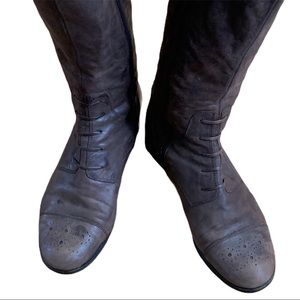 Gabor Brown Leather Riding Boots Size 7